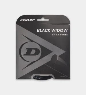 Dunlop Black Widow 16 G Polyester Tennis String (Black)