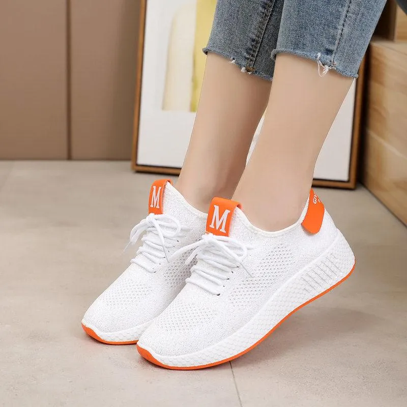 Flying woven shoes new mesh shoes casual wild breathable sports shoes female summer running shoes