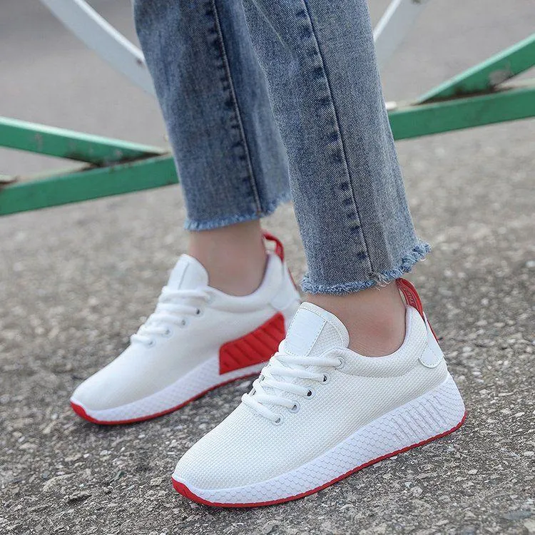Flying woven shoes new mesh shoes casual wild breathable sports shoes female summer running shoes