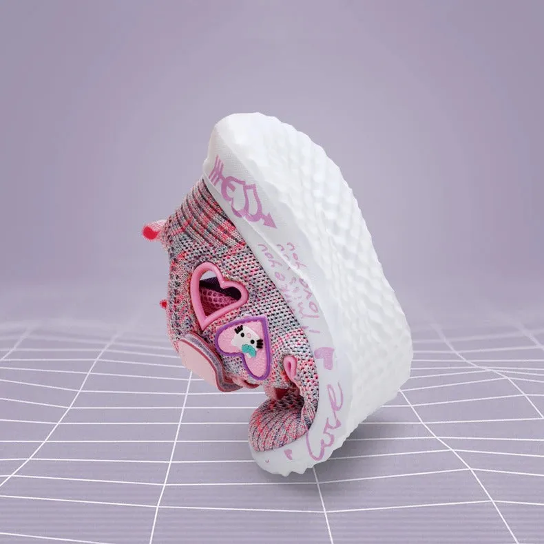 Girls Casual Shoes Light Mesh Sneakers Tennis Cute Sport