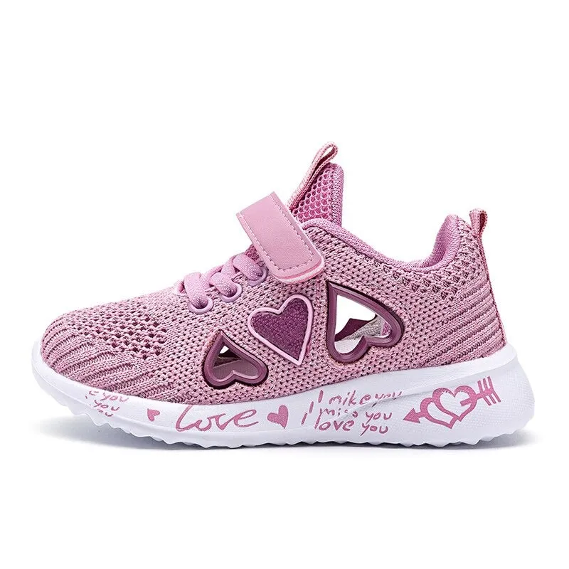 Girls Casual Shoes Light Mesh Sneakers Tennis Cute Sport