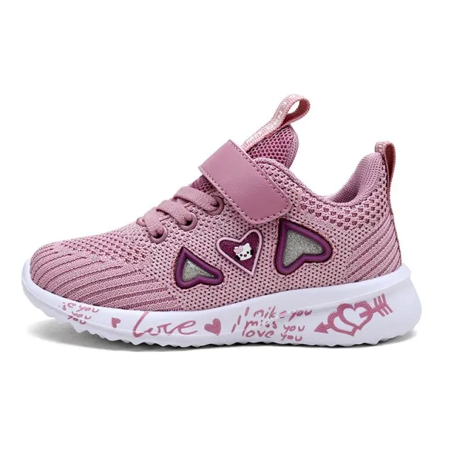 Girls Casual Shoes Light Mesh Sneakers Tennis Cute Sport