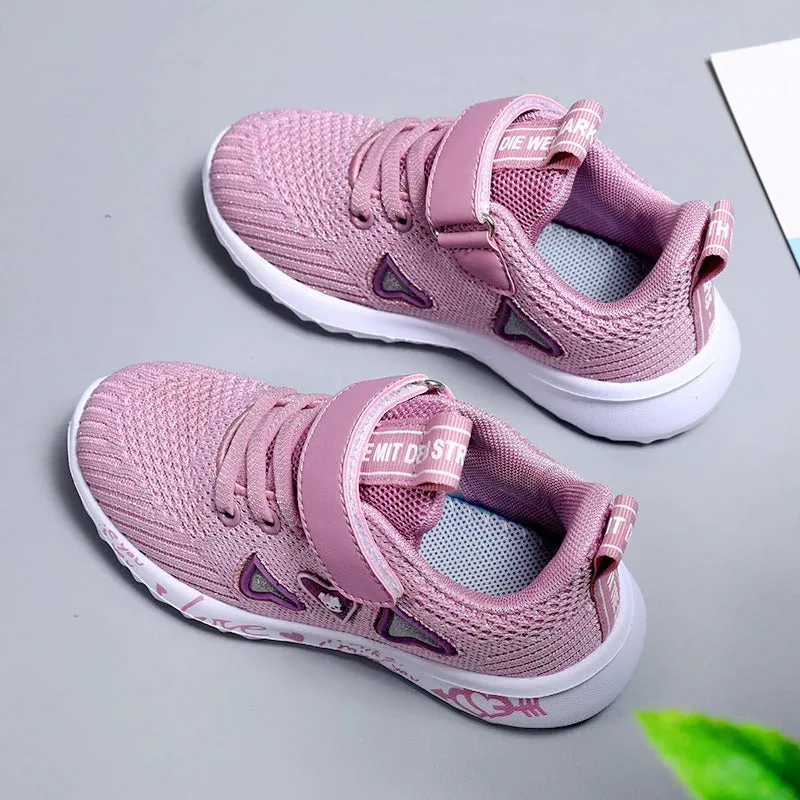 Girls Casual Shoes Light Mesh Sneakers Tennis Cute Sport