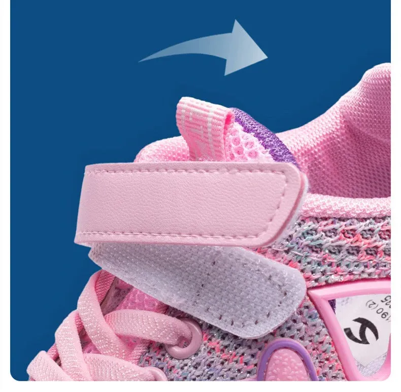 Girls Casual Shoes Light Mesh Sneakers Tennis Cute Sport