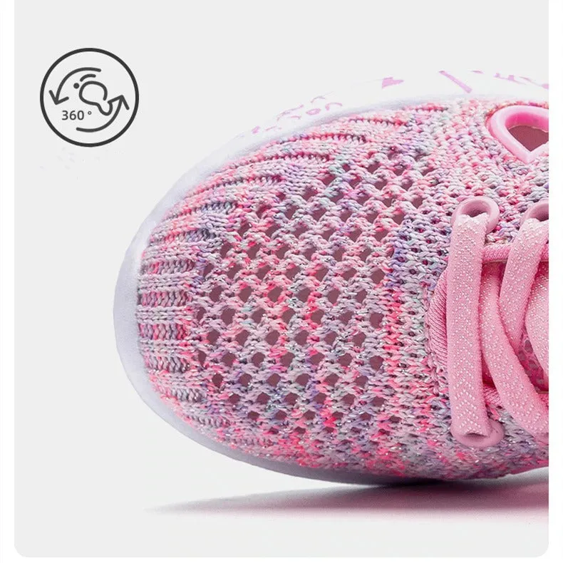 Girls Casual Shoes Light Mesh Sneakers Tennis Cute Sport