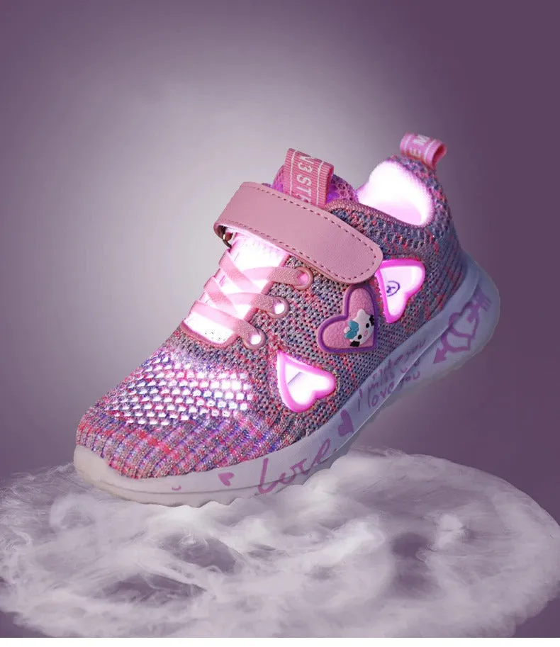 Girls Casual Shoes Light Mesh Sneakers Tennis Cute Sport