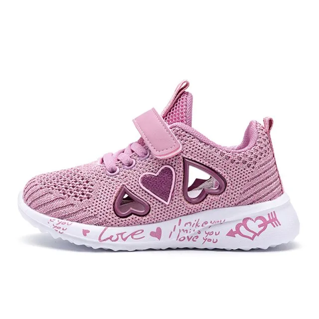 Girls Casual Shoes Light Mesh Sneakers Tennis Cute Sport