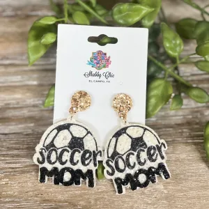 Glitter Soccer Mom Earrings