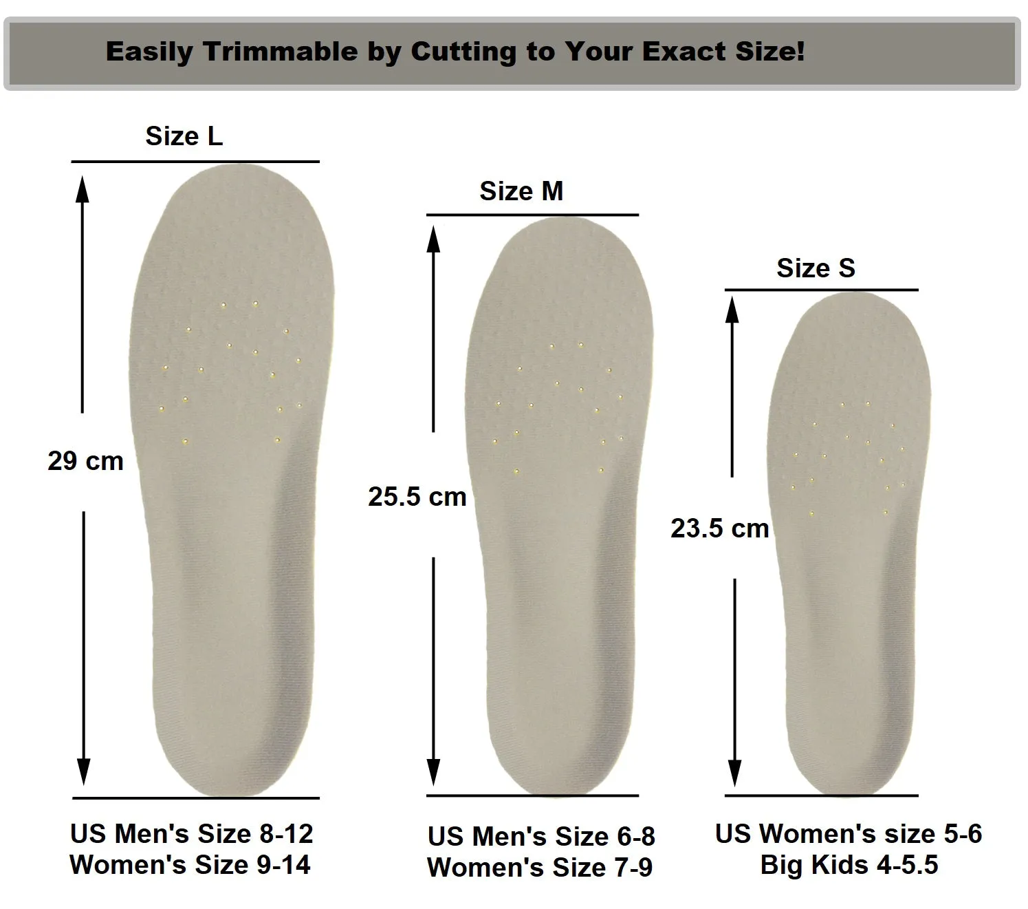 Happystep Comfort Memory Foam Insoles, Orthotic PU Shoe Inserts, Arch Support, Heel Cushioning, Shock Absorption, Plantar Fasciitis Foot Pain Relief for Men and Women