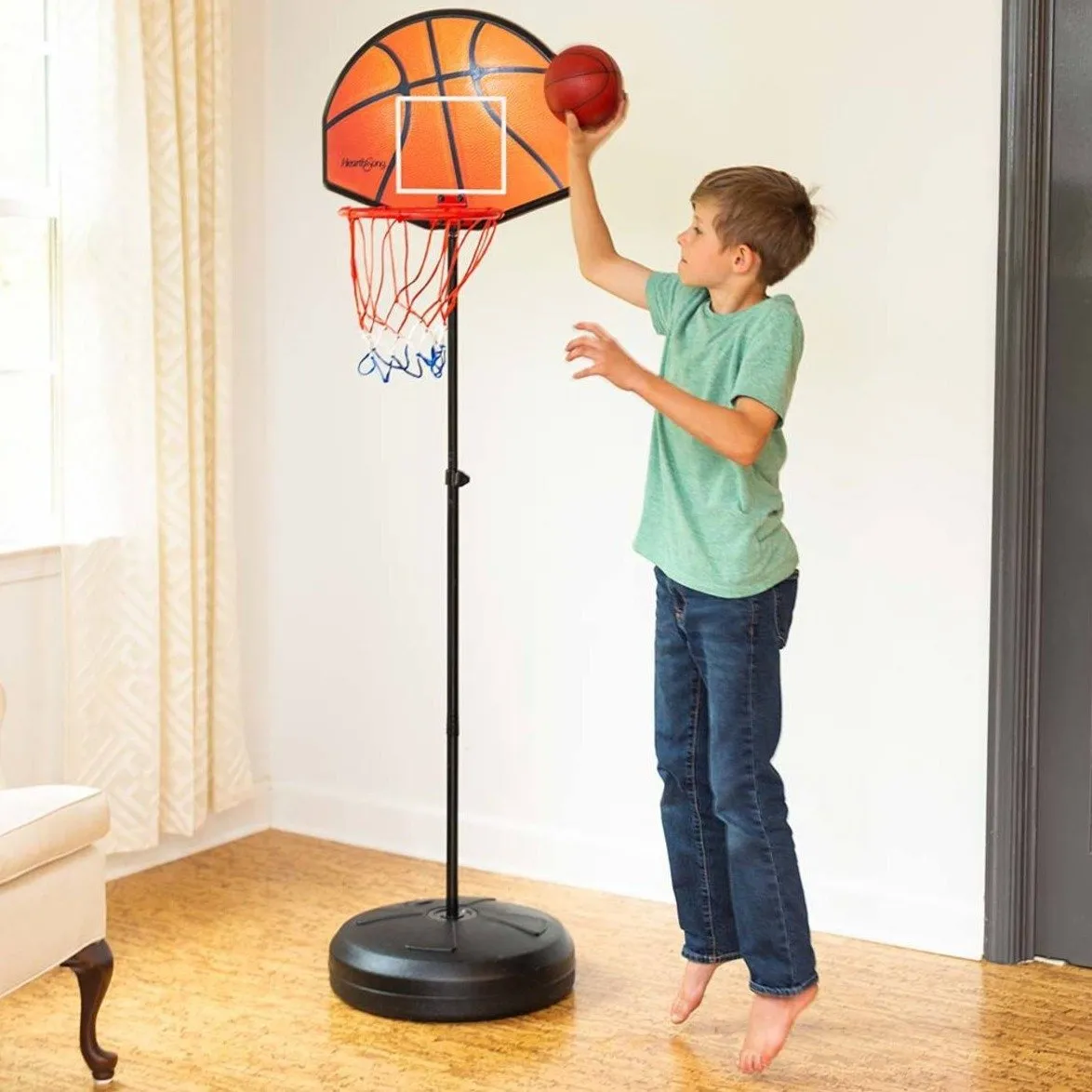 Hearthsong 2-in-1 Basketball & Magnetic Dart Game