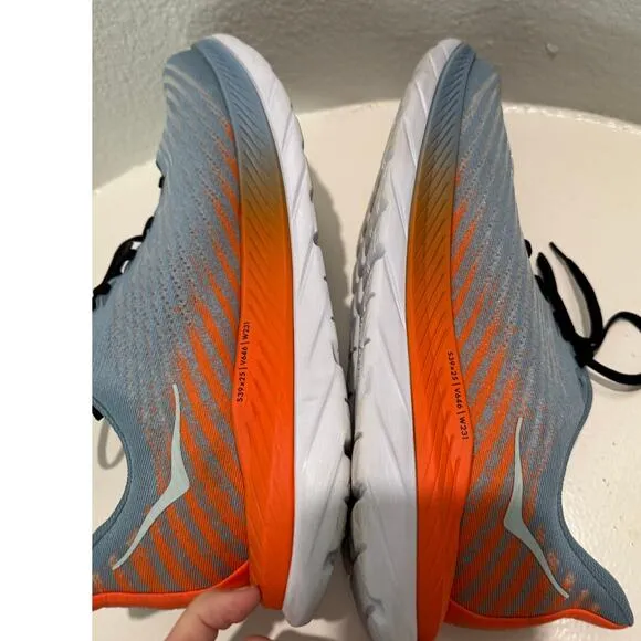 HOKA $180 Mach 5 Men's Running Shoes Blue Orange Men's Size 12D