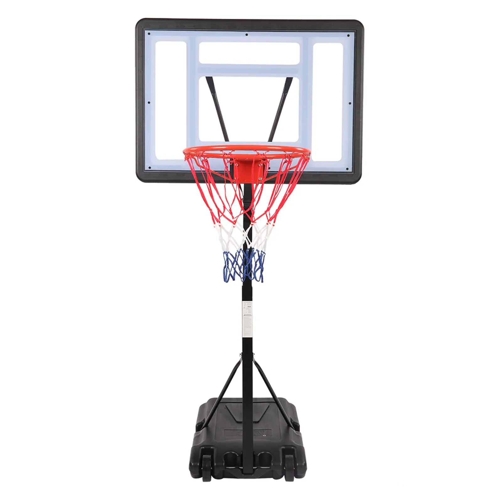 HY-B064S Portable Movable Swimming Pool PVC Transparent Backboard Basketball Stand (Basket Adjustment Height 1.15m-1.35m) Maximum Applicable For 7 # Ball