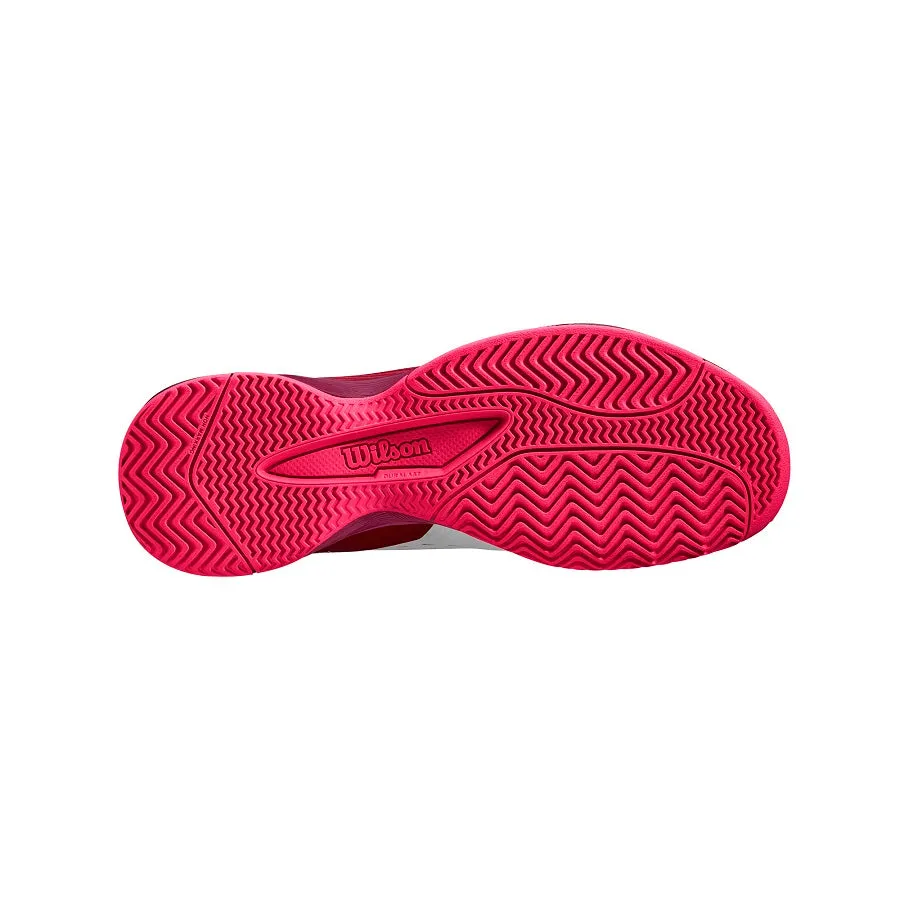 Junior's Rush Pro L Tennis Shoe - White, Red, Pink