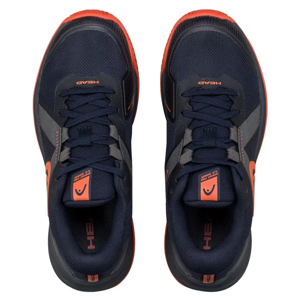 Juniors Sprint Pro 4.0 Clay Tennis Shoes Dark Blue and Red