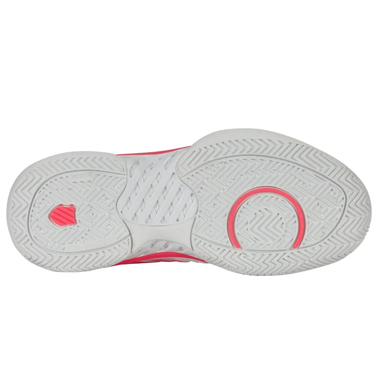 K-Swiss Hypercourt Express 2 Bright White/Orchid Petal/Neon Blaze Women's Tennis Shoes
