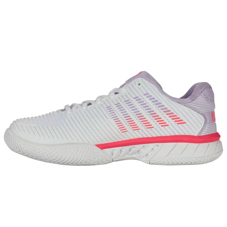 K-Swiss Hypercourt Express 2 Bright White/Orchid Petal/Neon Blaze Women's Tennis Shoes
