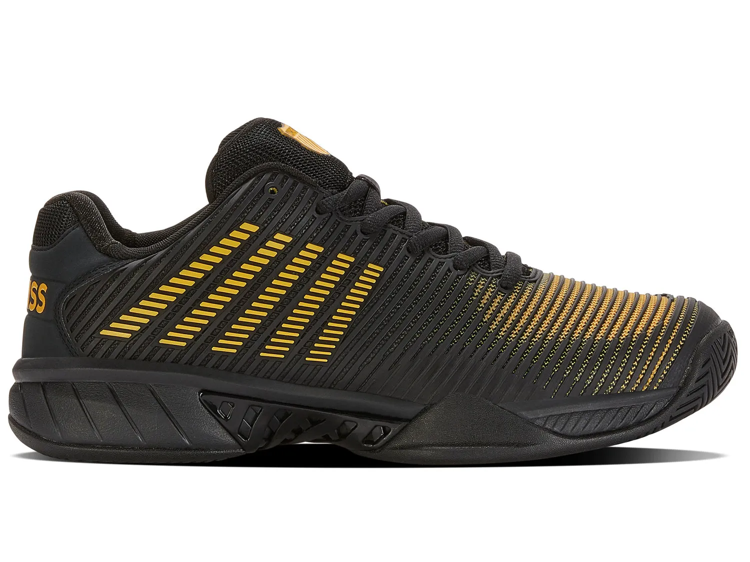 K-Swiss Men's Hypercourt Express 2 Tennis Shoes in Moonless Night/Amber Yellow