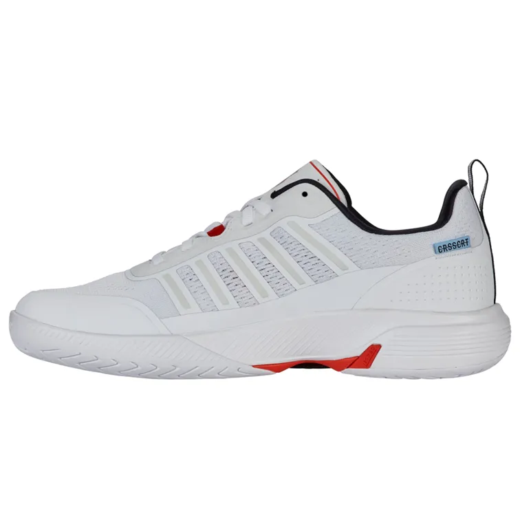 K-Swiss Ultra Court White, Black, and Mars Men's Tennis Shoes