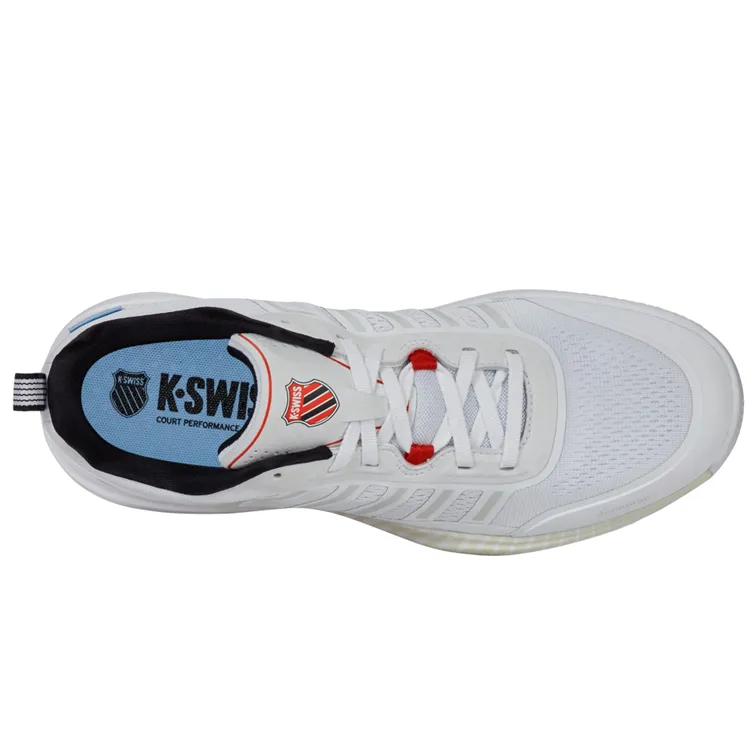K-Swiss Ultra Court White, Black, and Mars Men's Tennis Shoes