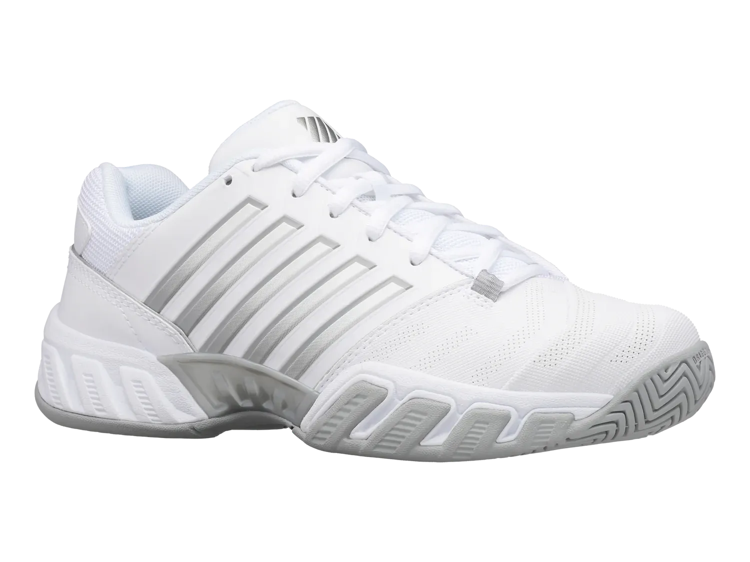 K-Swiss Varsity Bigshot Light 4 VARSITY Tennis Shoes in White/High-Rise/Silver