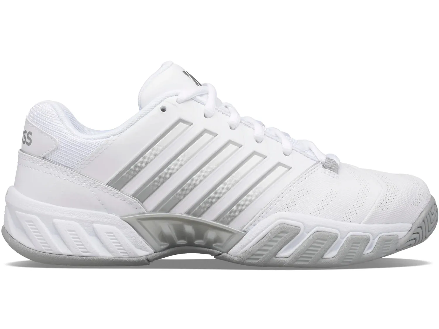 K-Swiss Varsity Bigshot Light 4 VARSITY Tennis Shoes in White/High-Rise/Silver