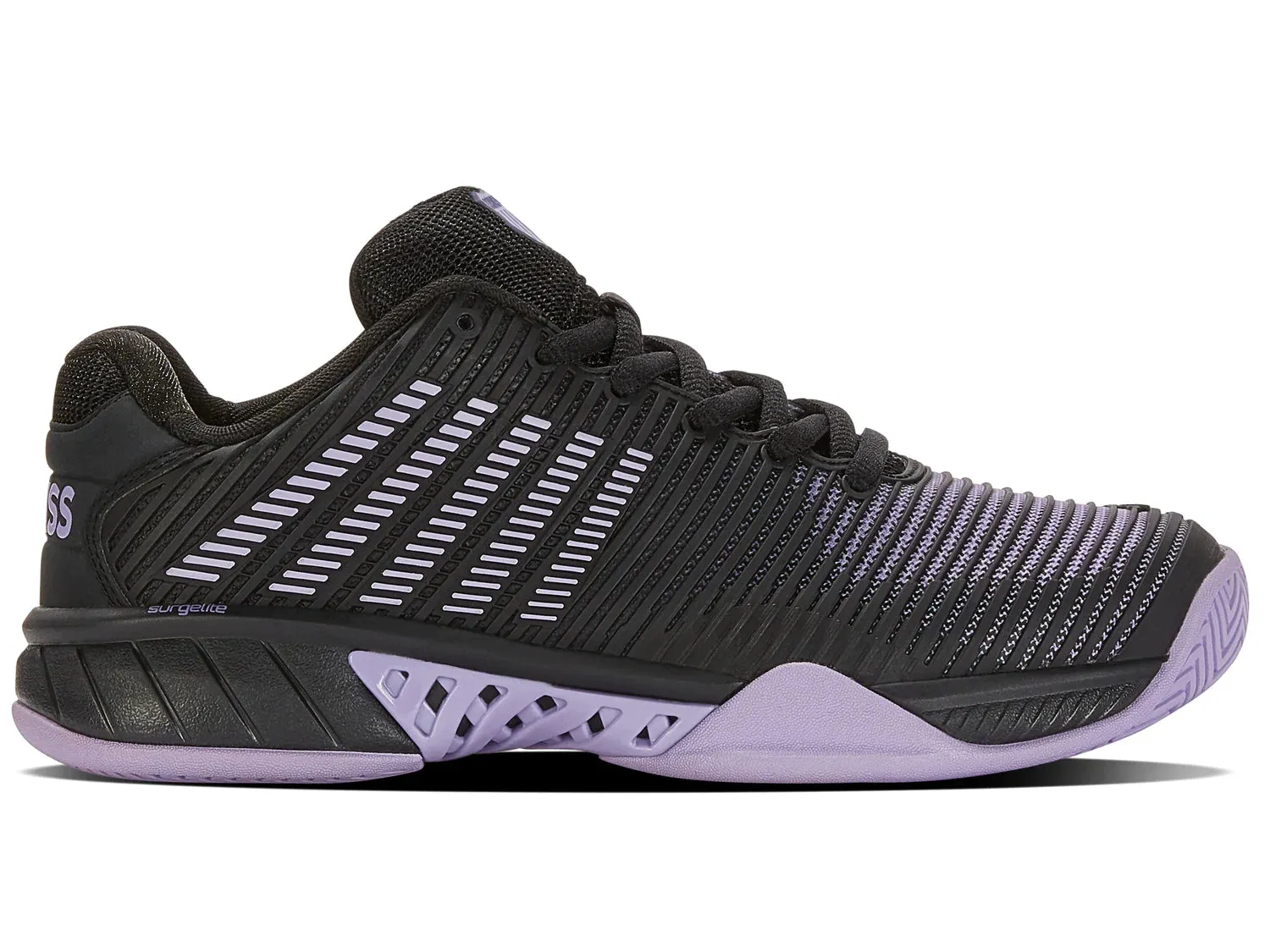 K-Swiss Women's Hypercourt Express 2 Tennis Shoes in Moonless Night/Purple Rose/White