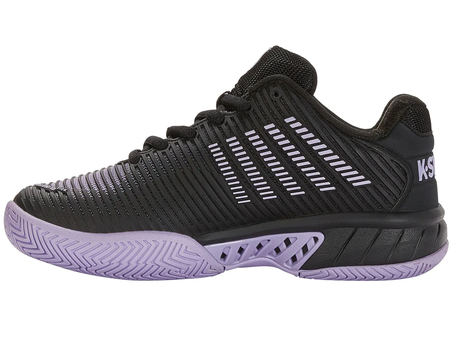 K-Swiss Women's Hypercourt Express 2 Tennis Shoes in Moonless Night/Purple Rose/White