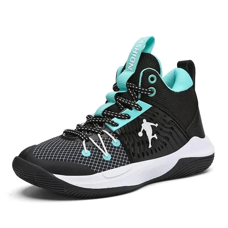Kids Basketball Shoes Sport Cushion Children's Sneakers Non-Slip Rubber Sole Boys Casual Shoes for Girls Outdoor Walking Sneaker