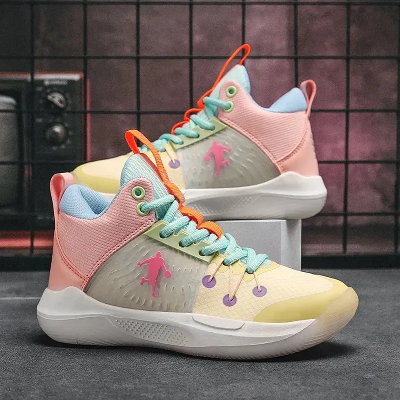 Kids Basketball Shoes Sport Cushion Children's Sneakers Non-Slip Rubber Sole Boys Casual Shoes for Girls Outdoor Walking Sneaker