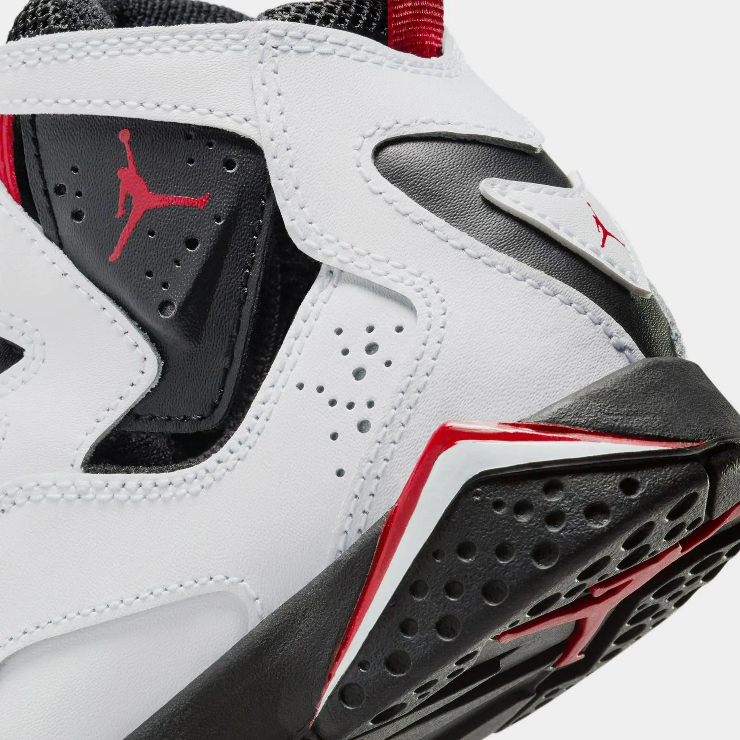 Kids Nike Air Jordan True Flight GS White Red Black 343796-160 Shoe Trainer