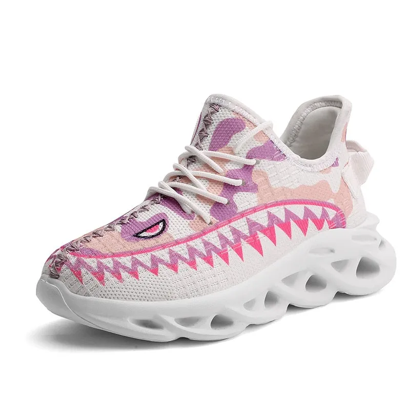 Kids Sneakers Comfortable Shark Shoes Twist Bottom Trainers