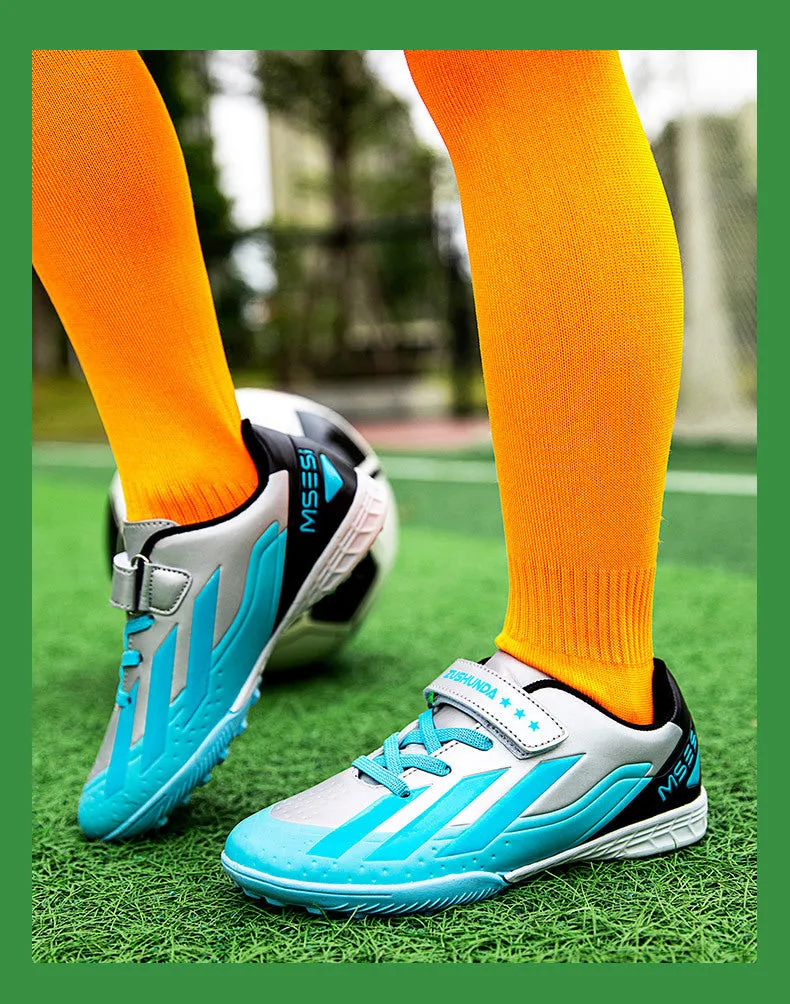 Kids' Soccer Shoes, Magic Tape, TF Studs, Boys and Girls