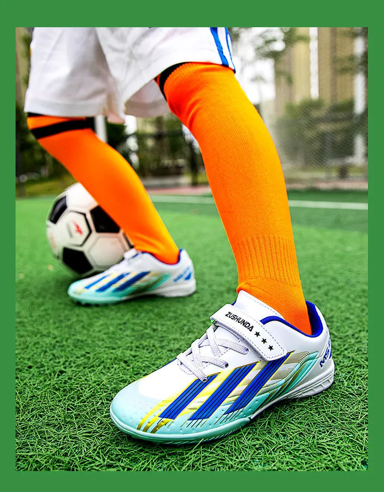 Kids' Soccer Shoes, Magic Tape, TF Studs, Boys and Girls