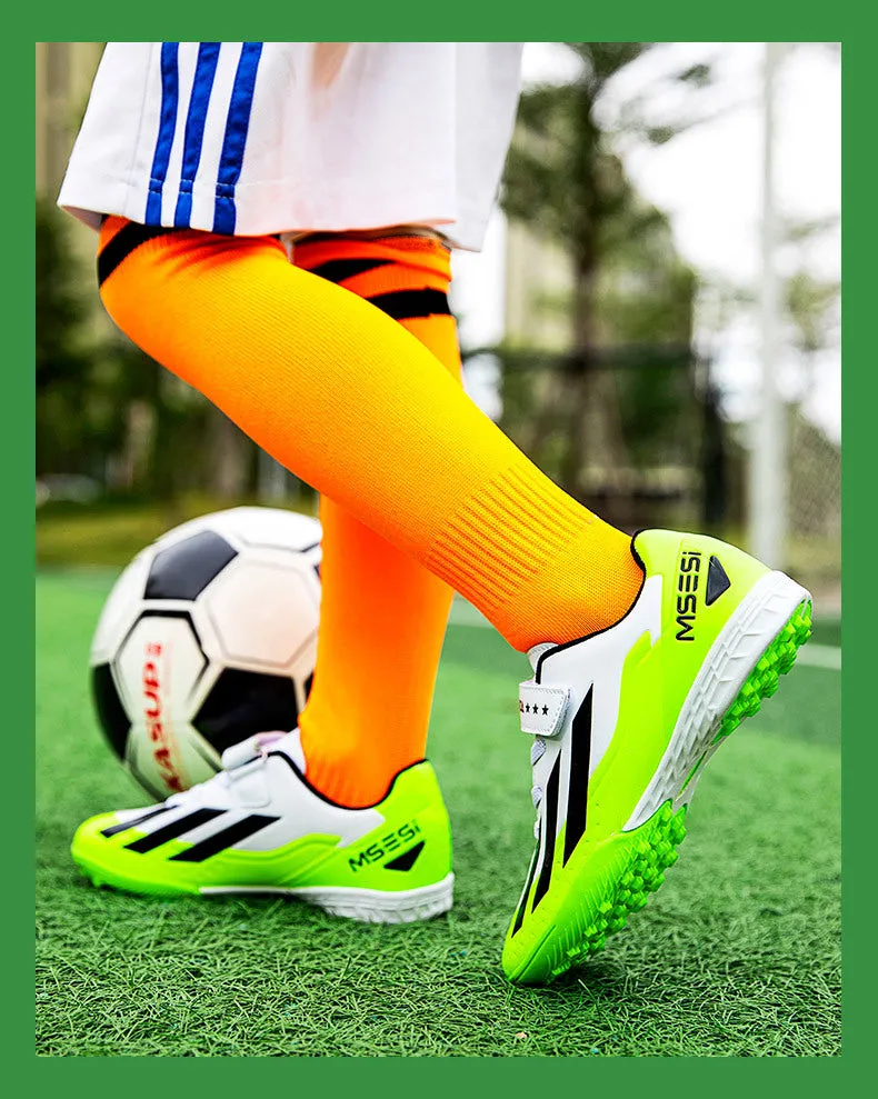 Kids' Soccer Shoes, Magic Tape, TF Studs, Boys and Girls