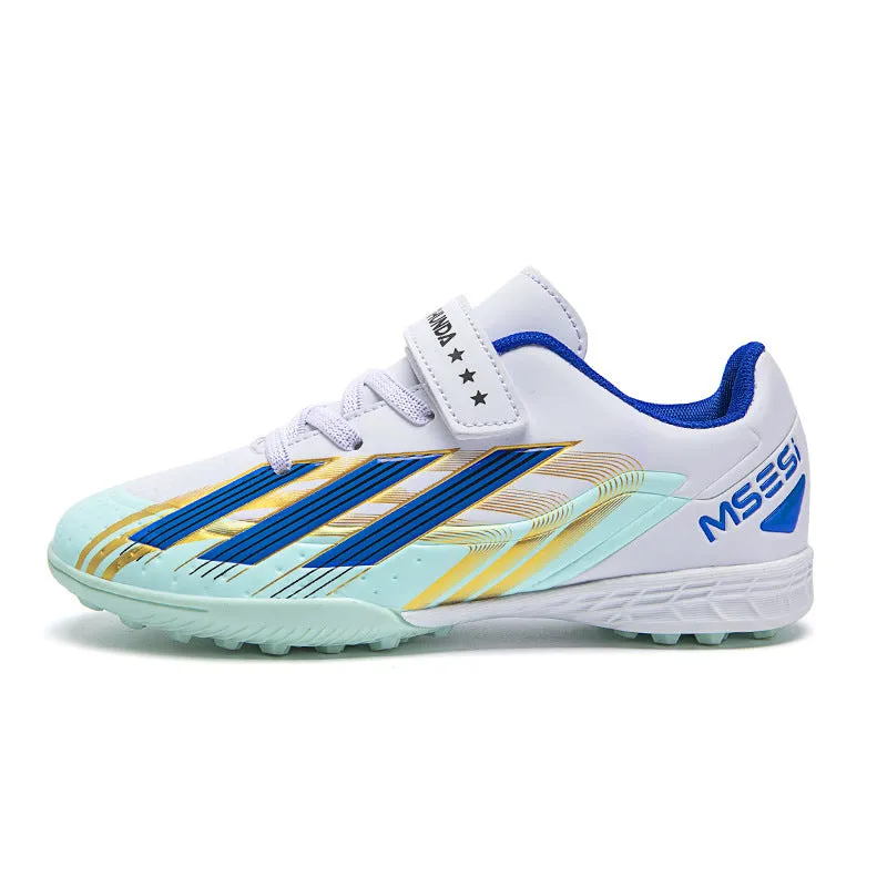Kids' Soccer Shoes, Magic Tape, TF Studs, Boys and Girls