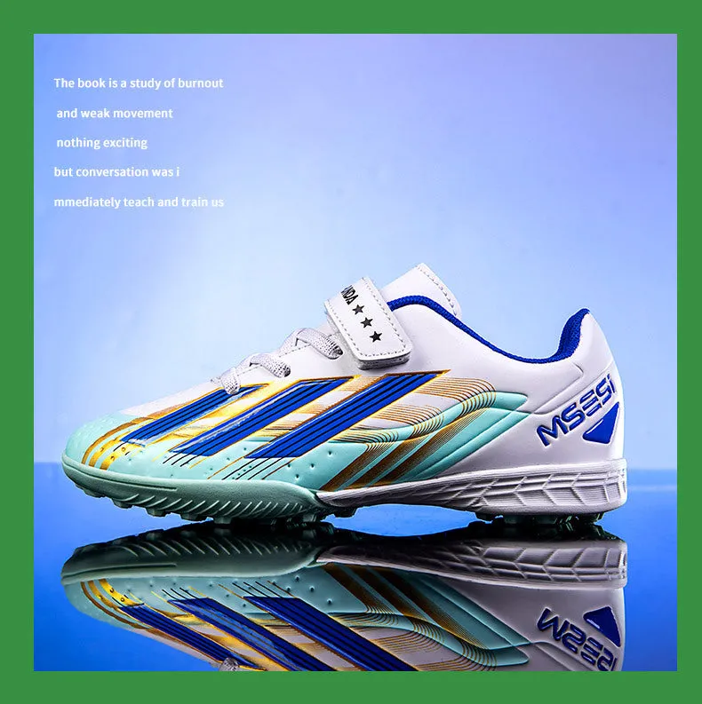 Kids' Soccer Shoes, Magic Tape, TF Studs, Boys and Girls