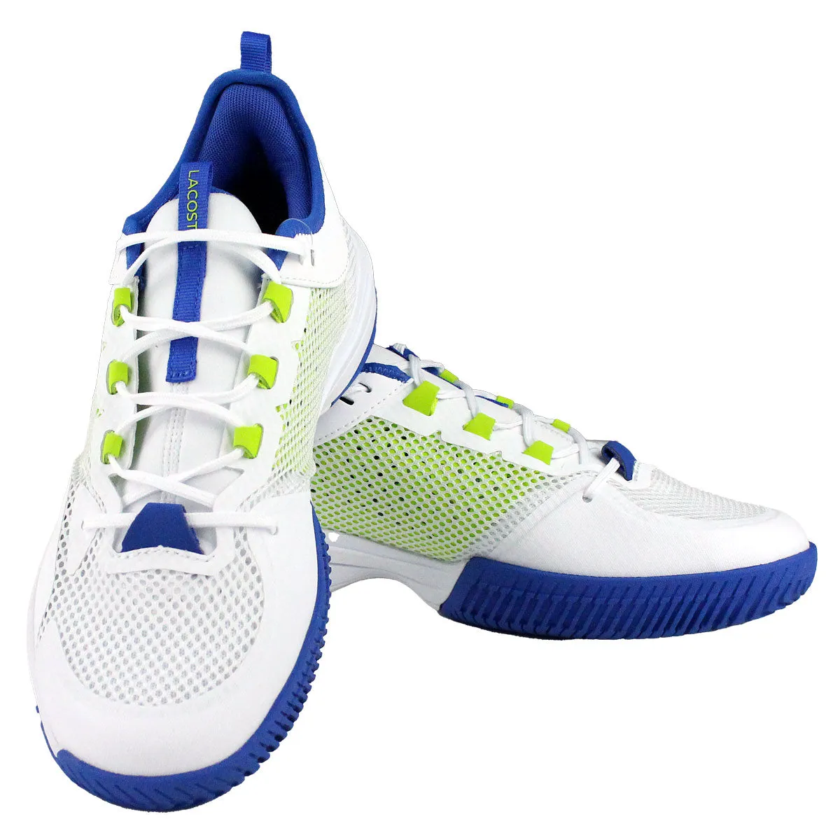 Lacoste AG-LT21 Textile Men's Tennis Shoes (White/Blue)
