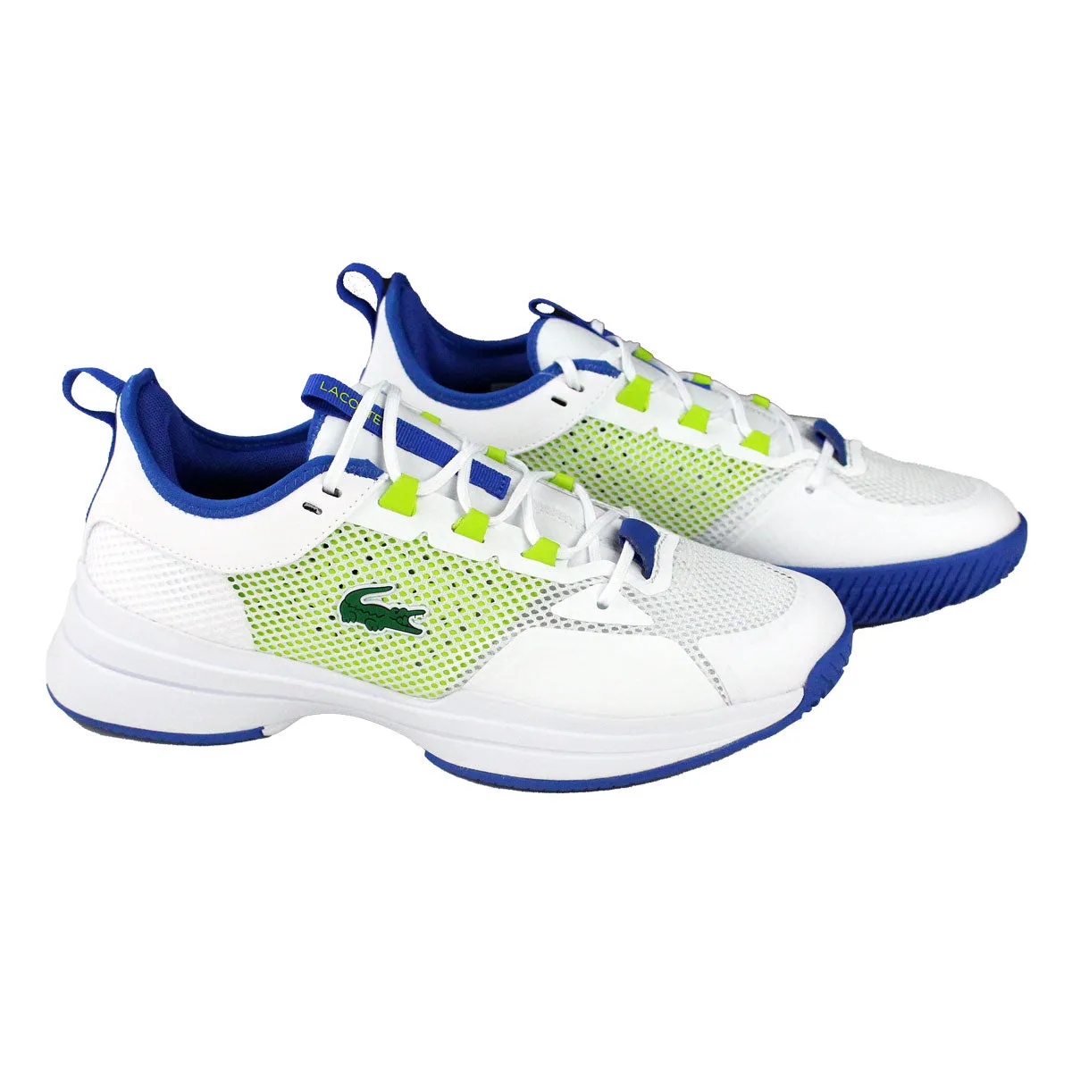 Lacoste AG-LT21 Textile Men's Tennis Shoes (White/Blue)
