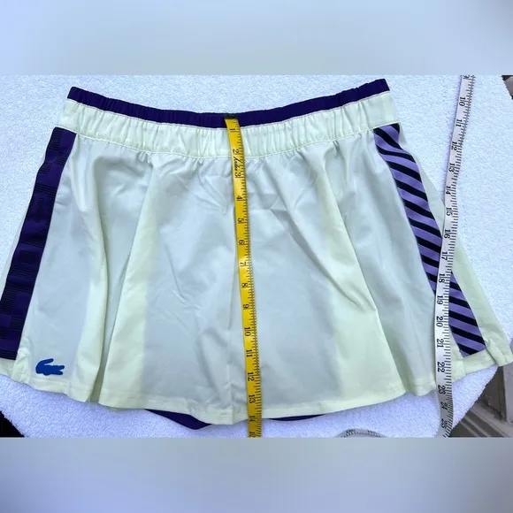 Lacoste Performance Women's Tennis Skirt - Beige / Purple - Size M 40