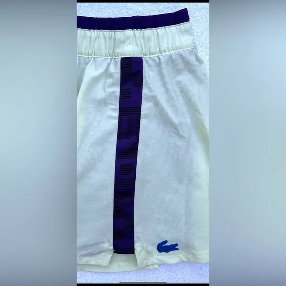 Lacoste Performance Women's Tennis Skirt - Beige / Purple - Size M 40