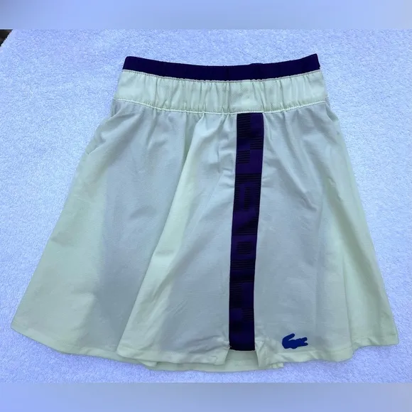 Lacoste Performance Women's Tennis Skirt - Beige / Purple - Size M 40