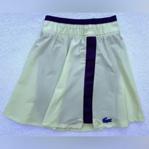 Lacoste Performance Women's Tennis Skirt - Beige / Purple - Size M 40