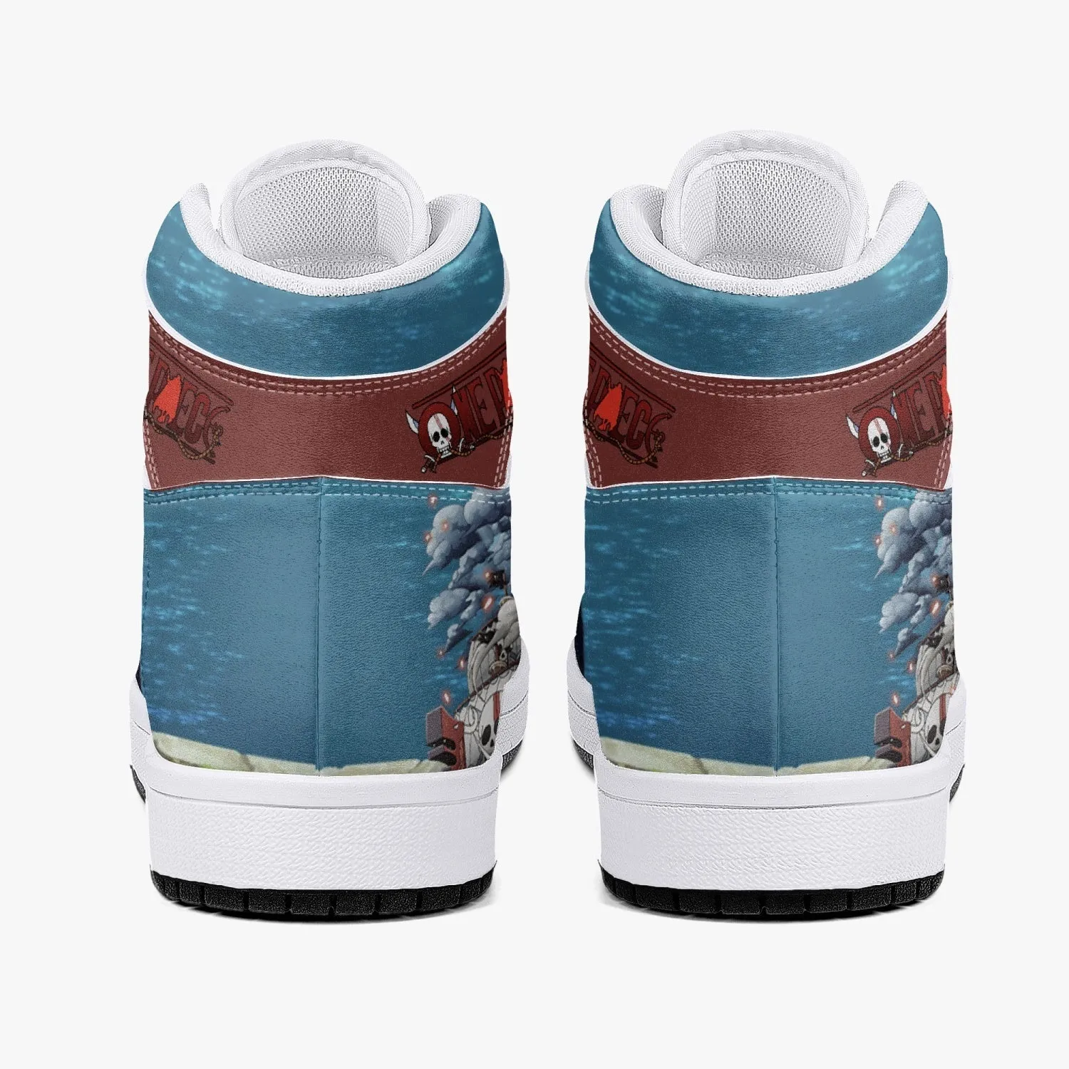 Luffy and Shanks One Piece Mid 1 Basketball Shoes