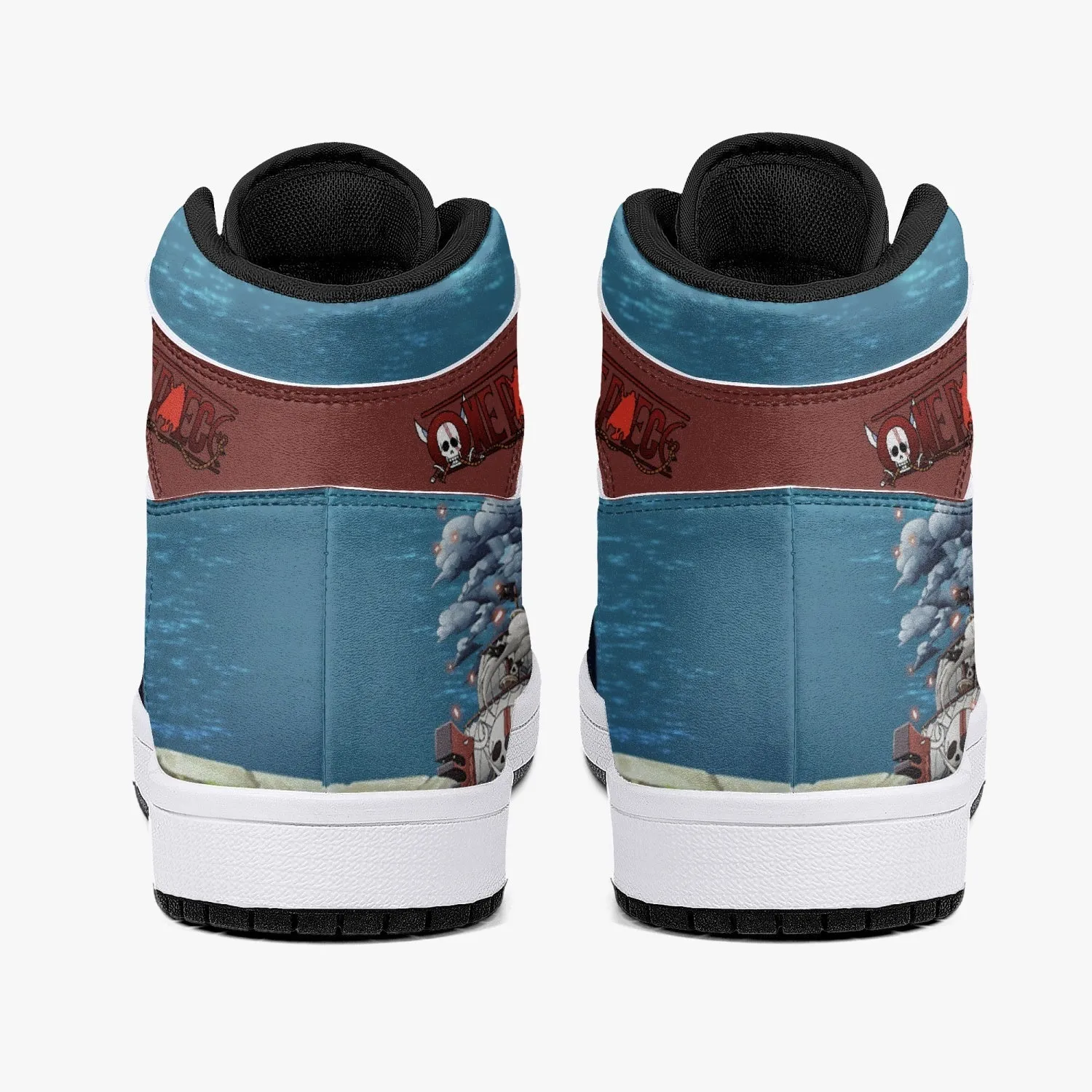 Luffy and Shanks One Piece Mid 1 Basketball Shoes