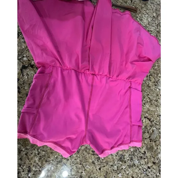 Lululemon 8 Court Rival HR Skirt Sonic Pink White Size 10 Reg Tennis Golf NWOT