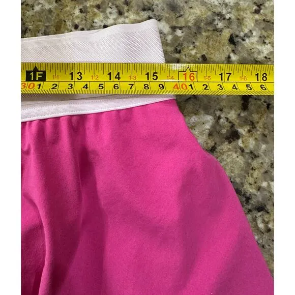 Lululemon 8 Court Rival HR Skirt Sonic Pink White Size 10 Reg Tennis Golf NWOT