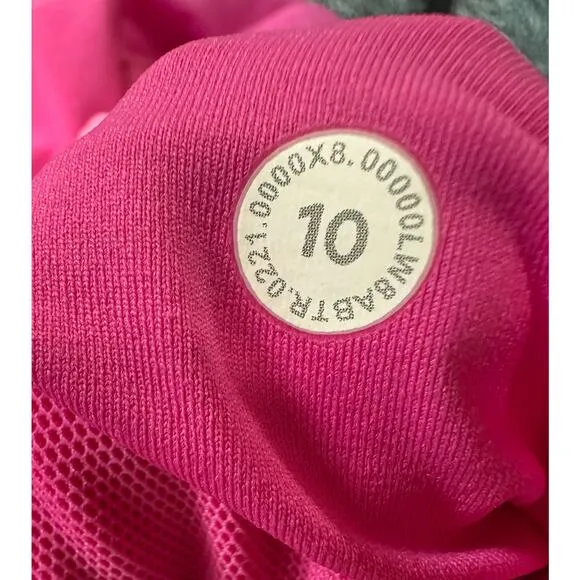 Lululemon 8 Court Rival HR Skirt Sonic Pink White Size 10 Reg Tennis Golf NWOT