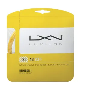 LUXILON 4G Soft 125 Tennis String, Gold, 16L-Gauge