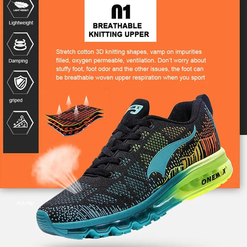 Men Road Running Shoes Mesh Knit Trainers
