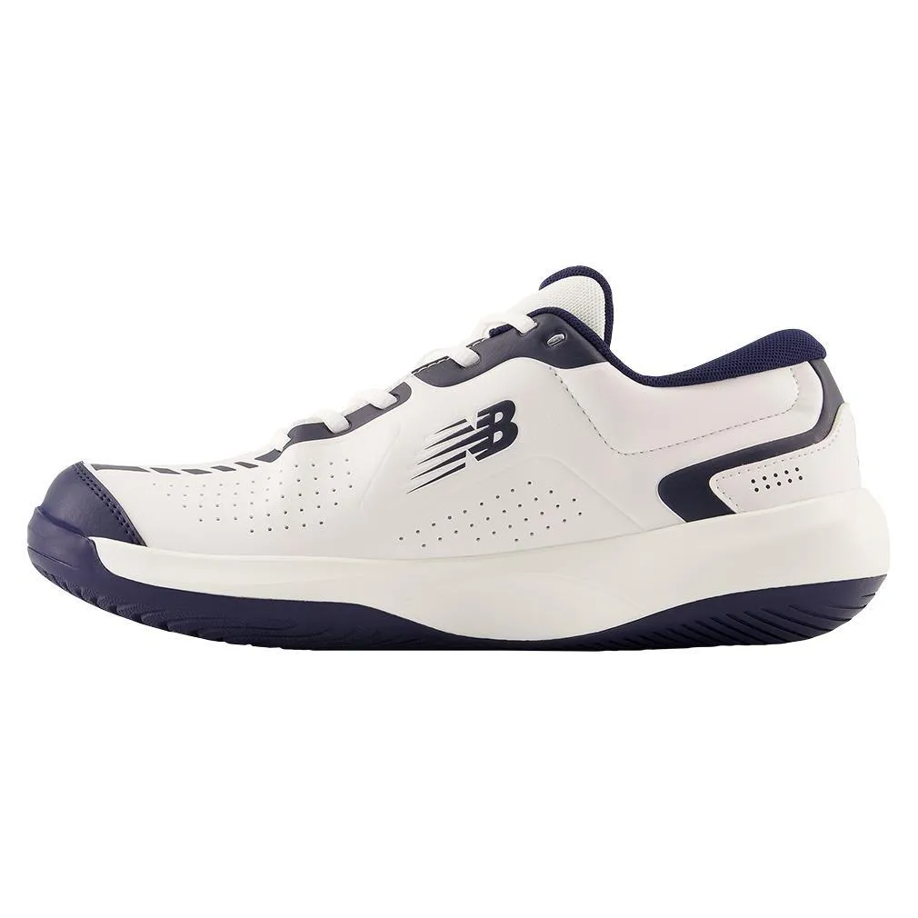 Men's 696v5 D Width Tennis Shoes White and Navy